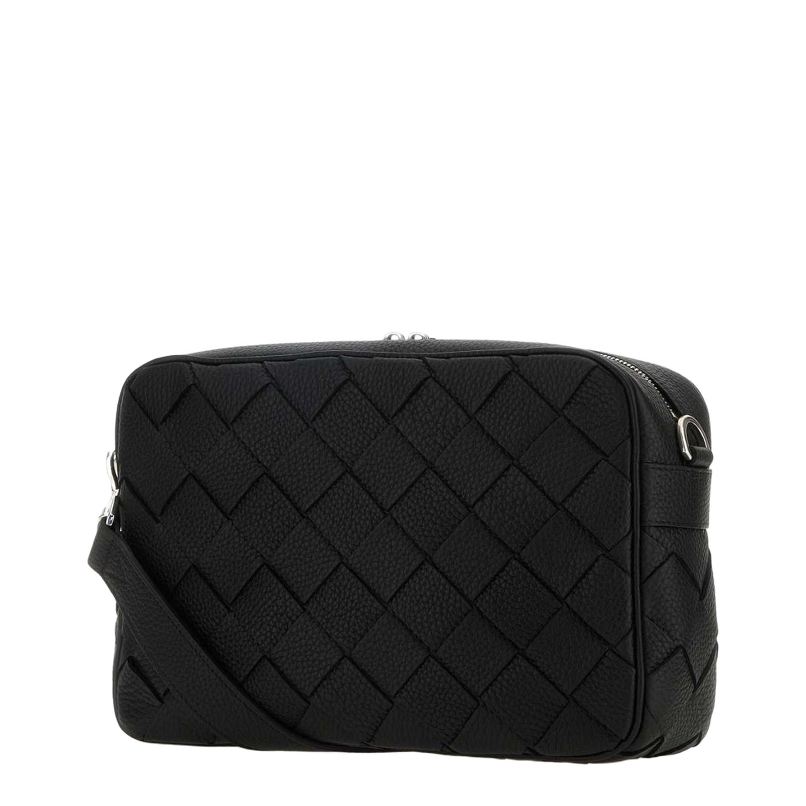 Intrecciato Leather Camera Bags - Black