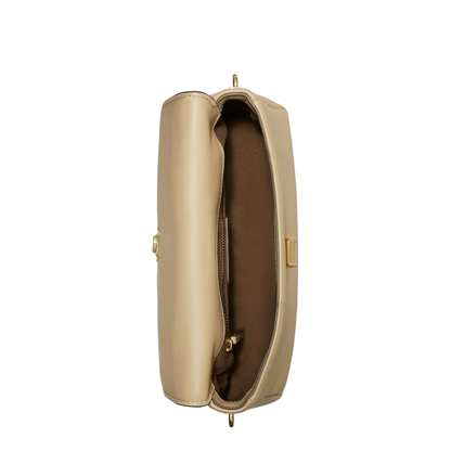 Charlie Small Leather Shoulder Bag - Soft Cement