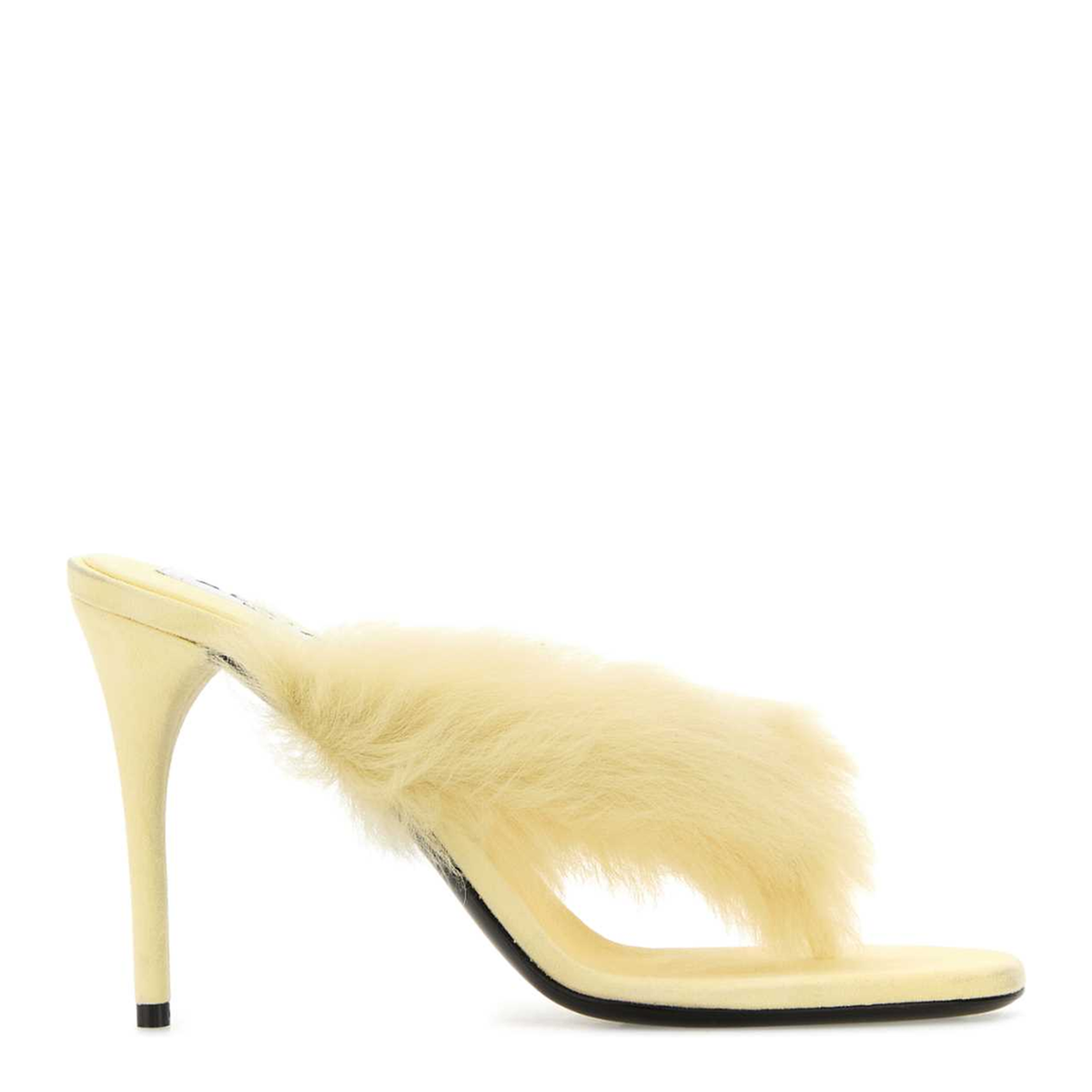 MAYFEYR - Alaia - Pastel Yellow Leather Thong Mules - AA3S2005CK292239