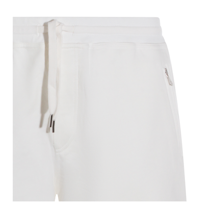 Techno Cotton Fleece Bermuda Shorts White
