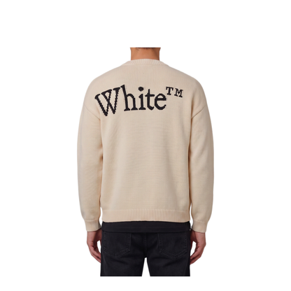 MAYFEYR - Off-White - Bookish Shared Crewneck Sweater - OMHE20QF26KNI00110110