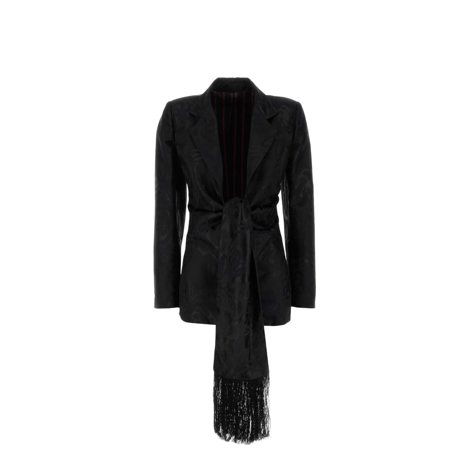 Jacquard Knot Fringes Jacket