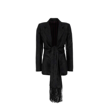 Jacquard Knot Fringes Jacket