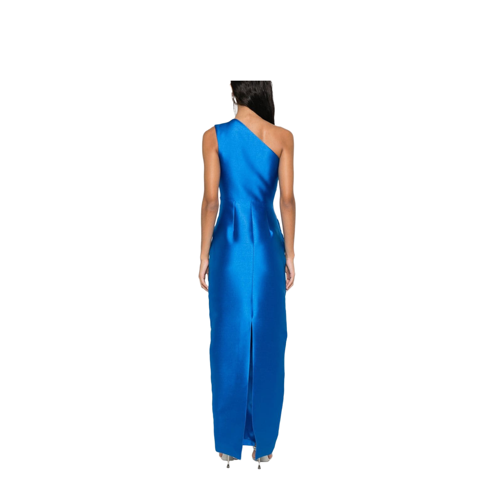 Topaz Blue Interlock Twill Weave Maxi Dress