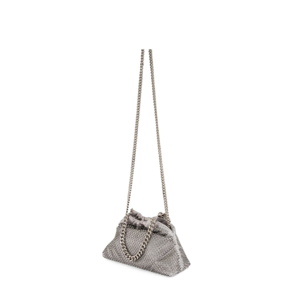 Black Falabella Mini Drawstring Bag with Drawstring Closure