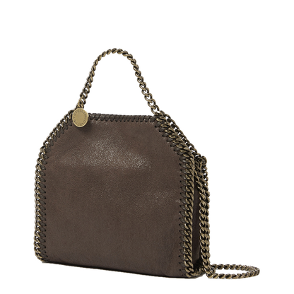 Falabella Tiny Matte Shaggy Deer Vegan Leather Tote Bag - Brown