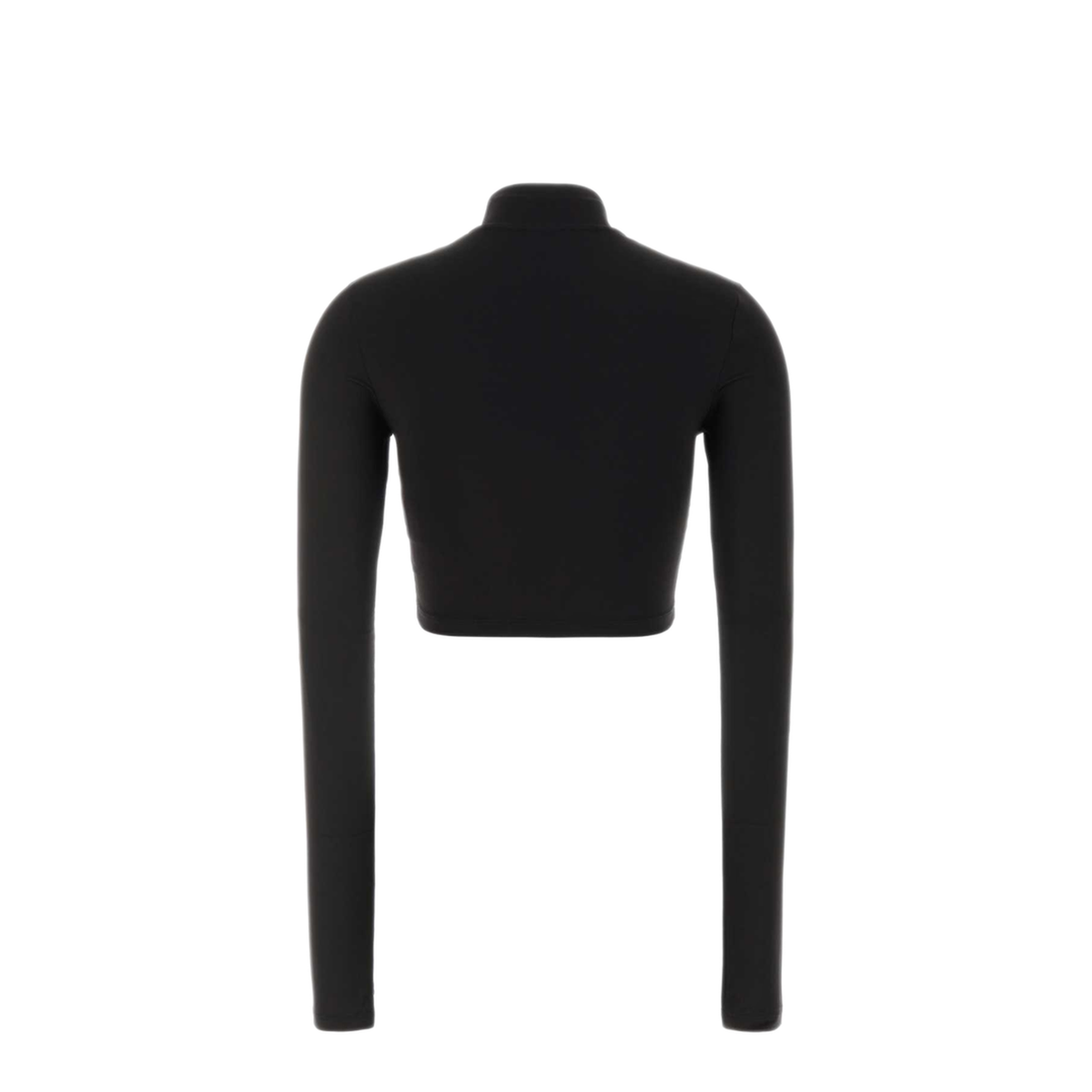 MAYFEYR - Off-White - Black Stretch Jersey Crop Top - 2FB00628TW003