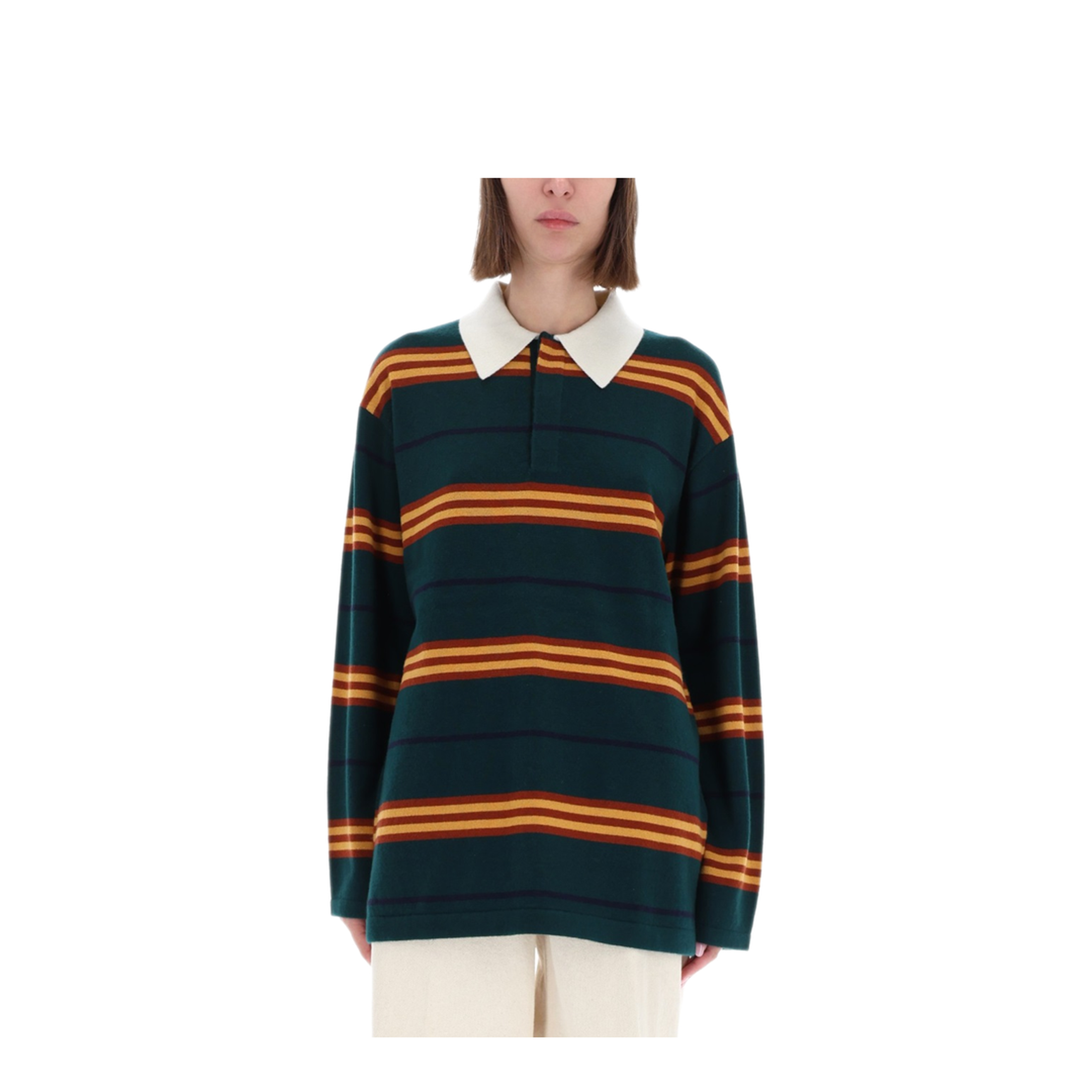 MAYFEYR - Guest In Residence - Striped Rugby Polo Shirt - U32010JMHOLLYCOMBO