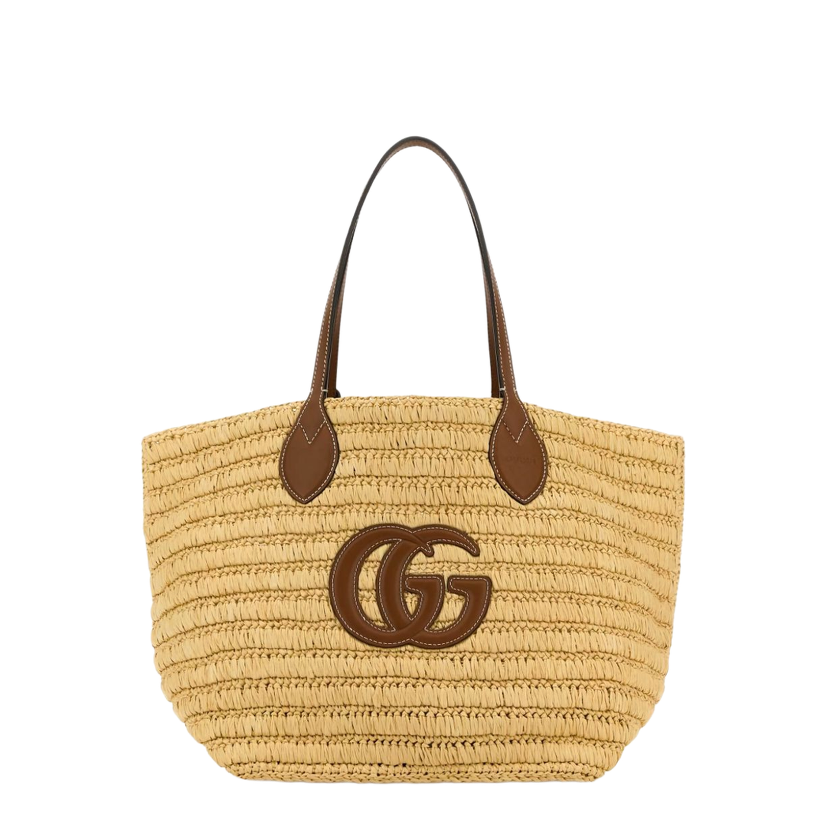 Woven Medium Tote Bag in Natural Straw-Effect