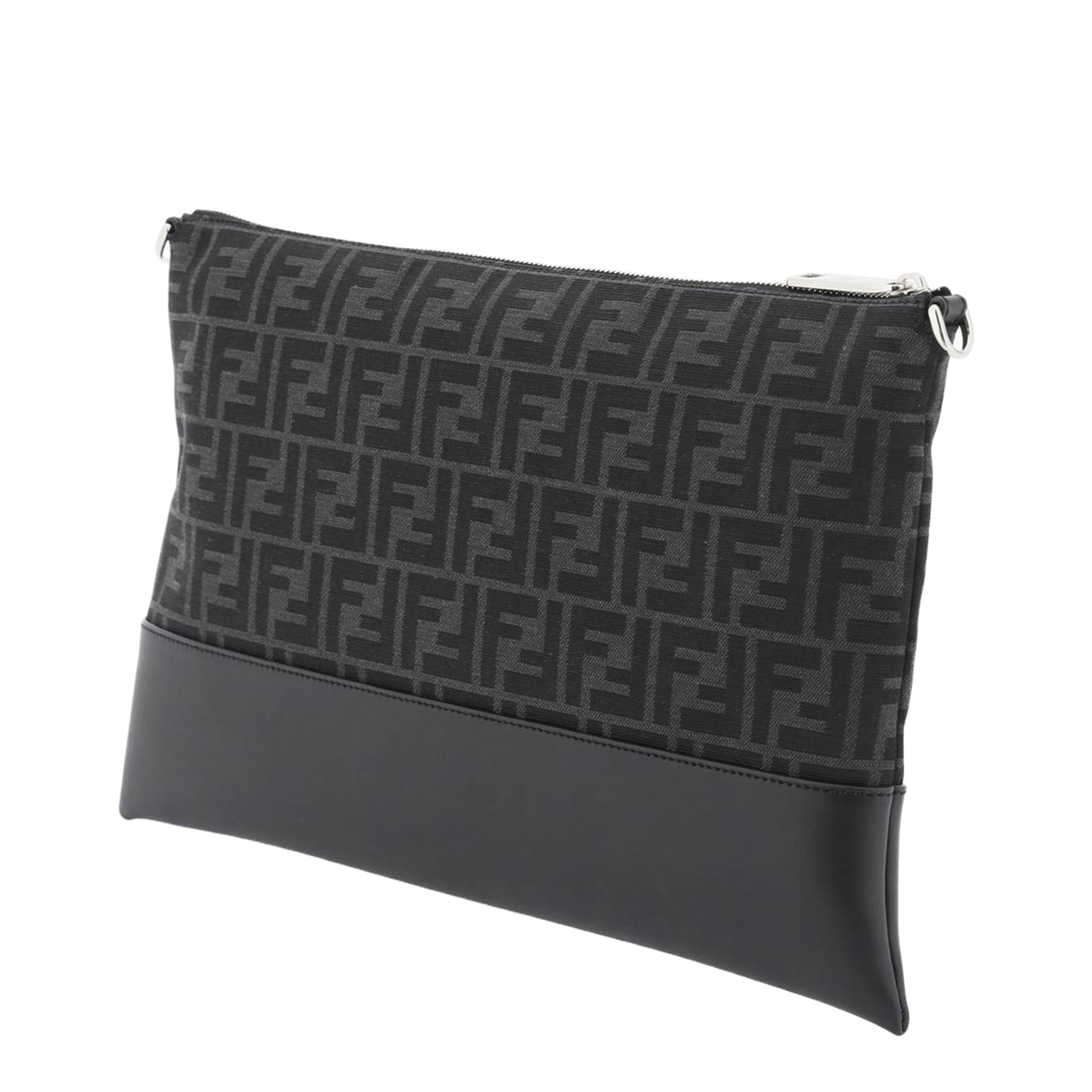 Diagonal Medium Leather Crossbody Bags - Black