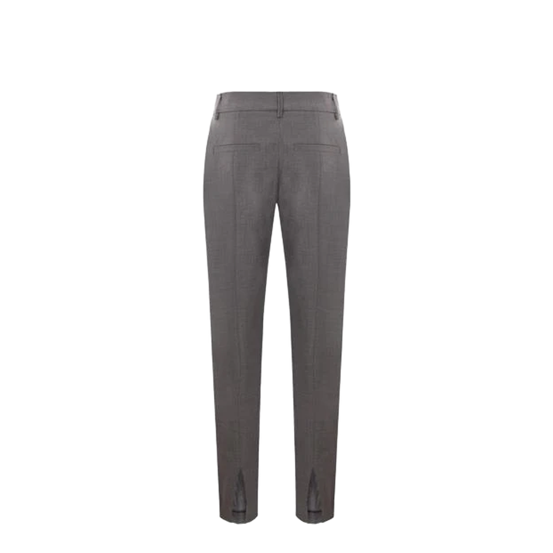 Grey Stretch Wool Blend Pants
