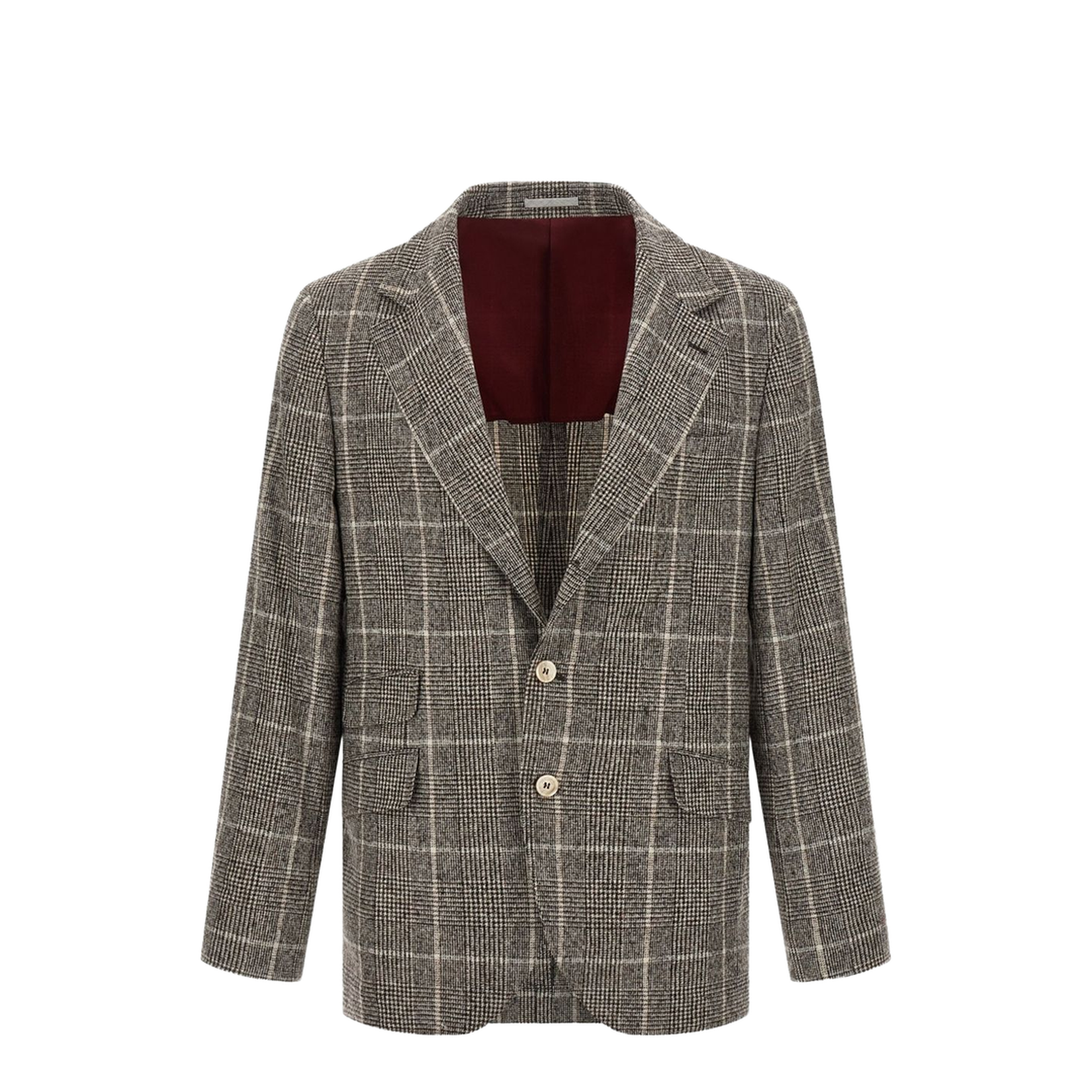 Brown Check Pattern Jacket