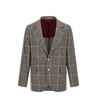 Brown Check Pattern Jacket