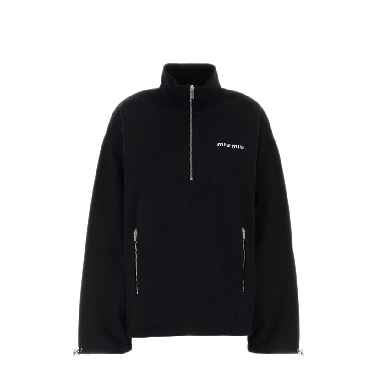 MAYFEYR - Miu Miu - Black Cotton Sweatshirt - MJL043SOOO13UKF0002