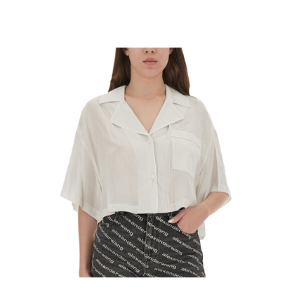 MAYFEYR -  - Striped Shirt With Embroidered Logo - 4WC3251099971