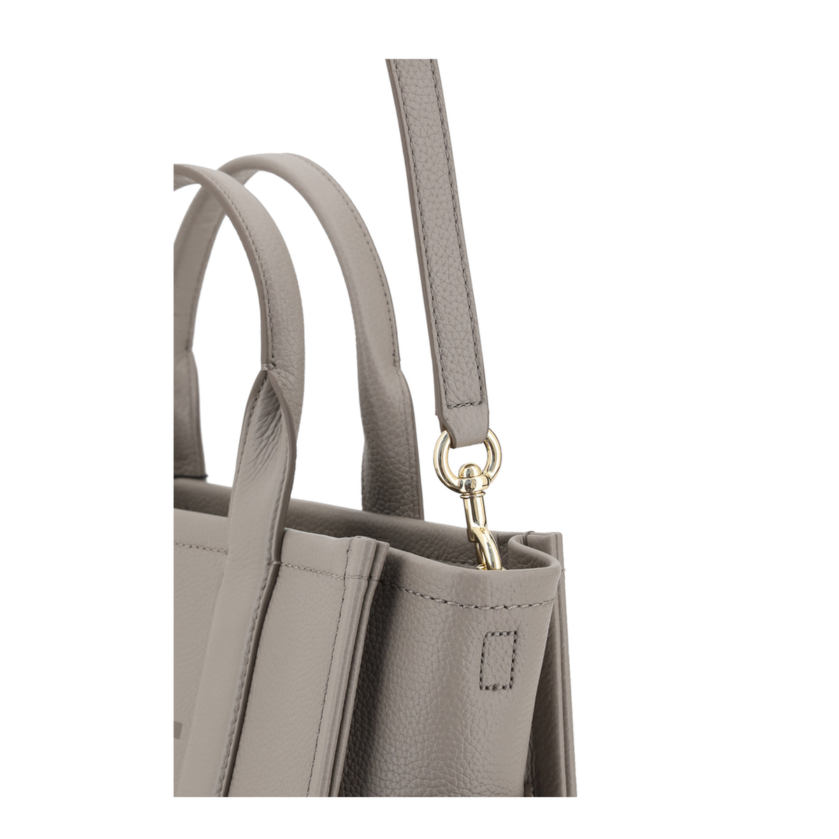 The Leather Medium Full-Grain Leather Tote Bag - Cement