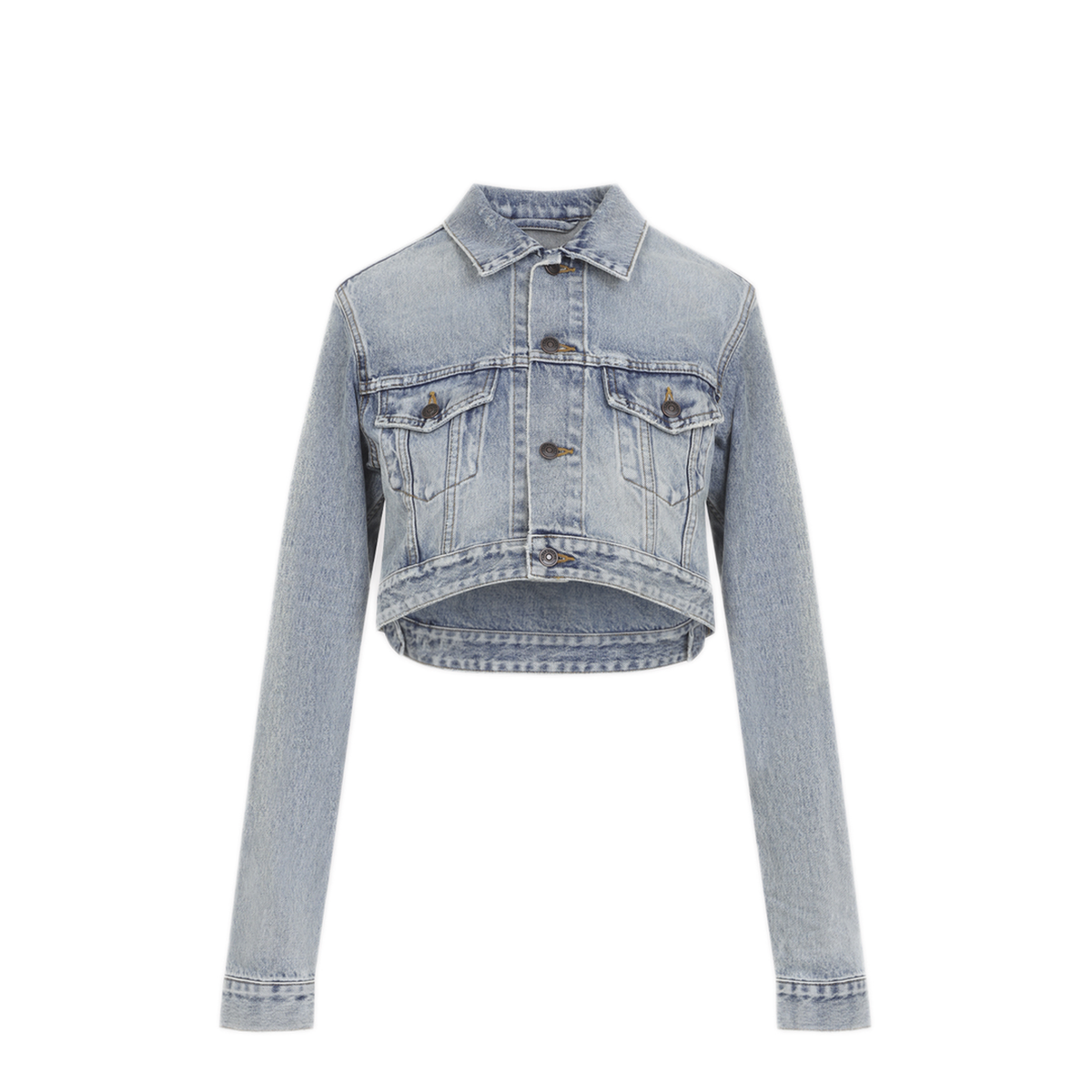 MAYFEYR - Balenciaga - Cropped Jacket In Light Blue Denim - A001O8TBP484020