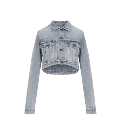 MAYFEYR - Balenciaga - Cropped Jacket In Light Blue Denim - A001O8TBP484020