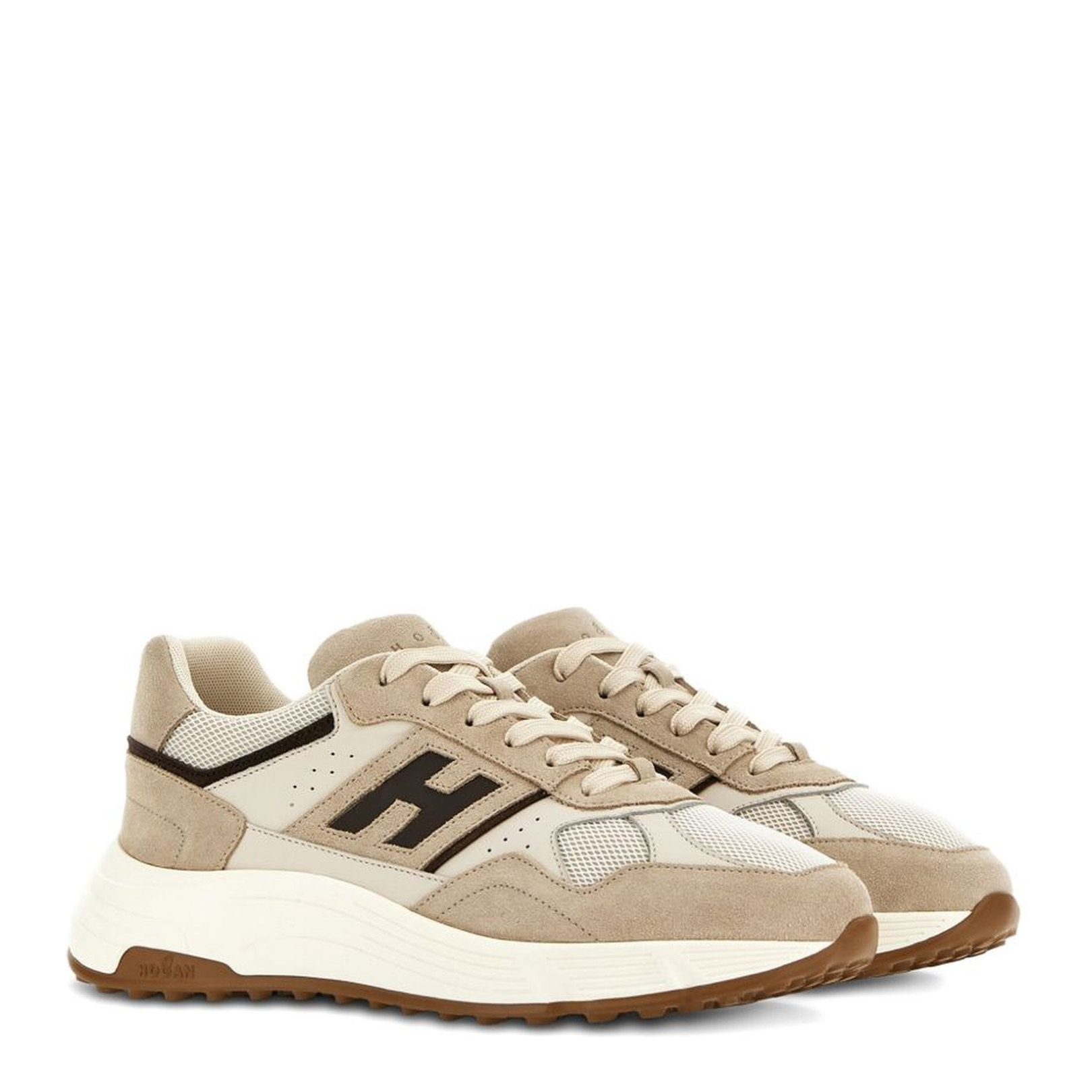 Beige And Brown Sneakers