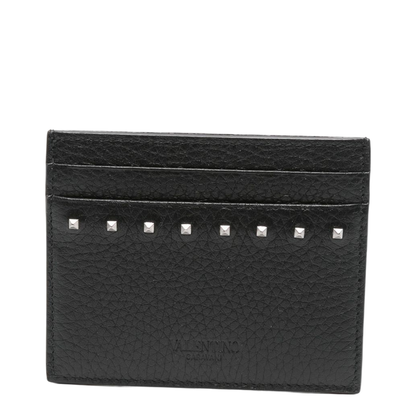 Rockstud Leather Cardholder