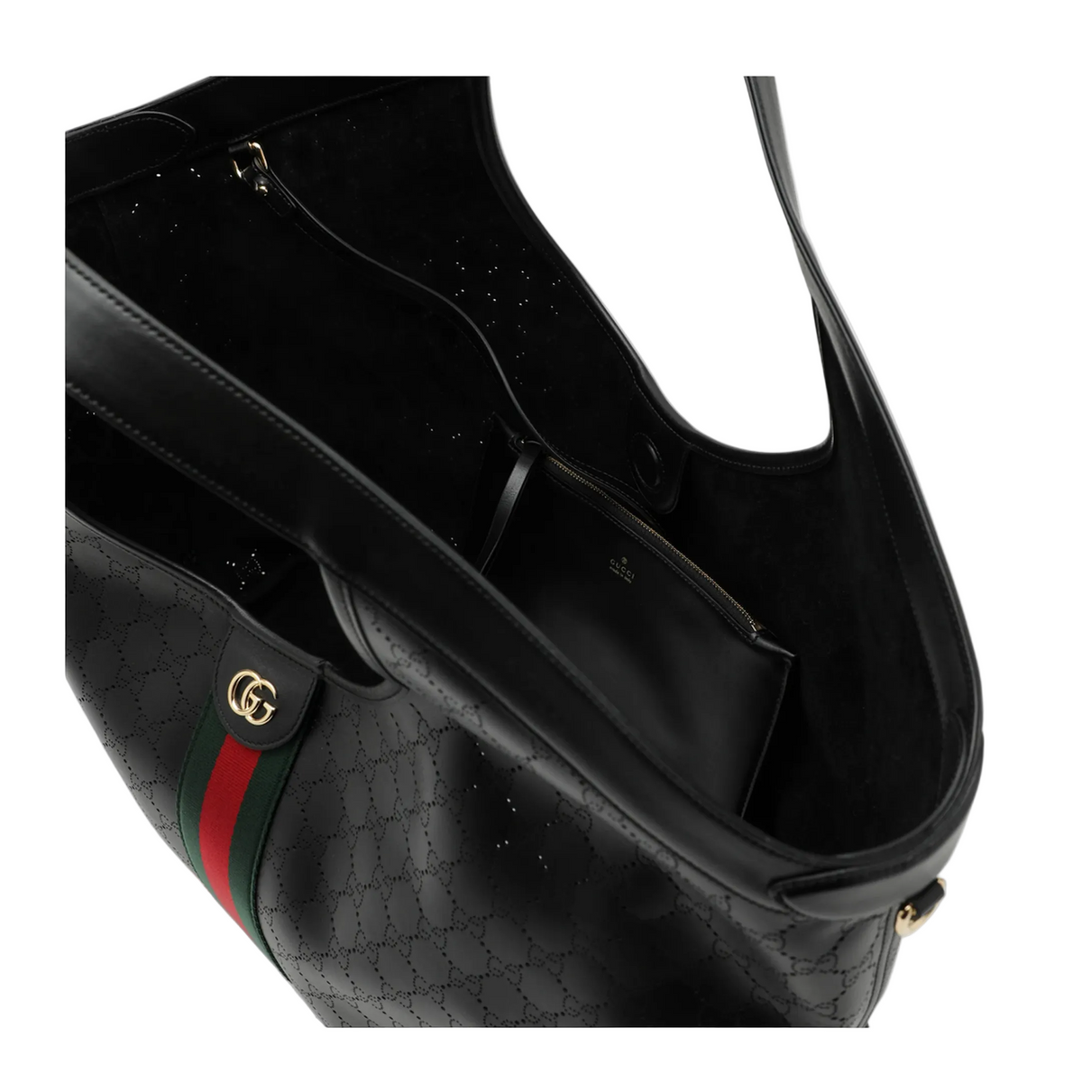 MAYFEYR - Gucci - Large Black Perforated Leather Tote Bag - 853971AAHB01053