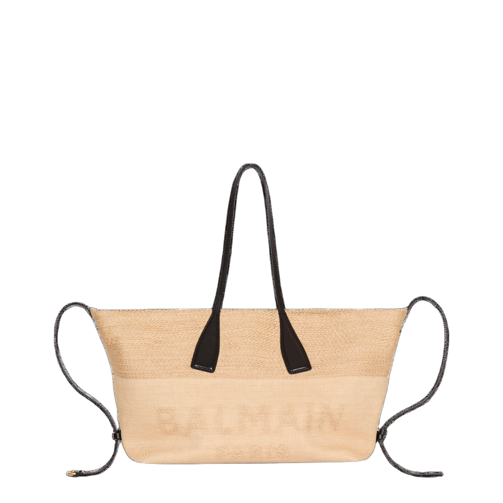 Track Raffia Tote Bag