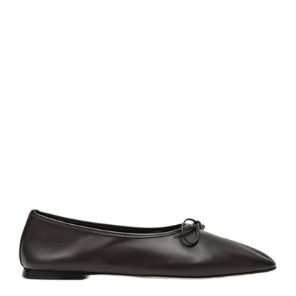 MAYFEYR - DEAR FRANCES - Espresso Leather Gala Ballet Flats - GAL17LEES