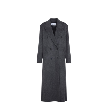 MAYFEYR - THE FRANKIE SHOP - Double Breasted Wool Coat - COFS21126134DARKGREYMELANGE