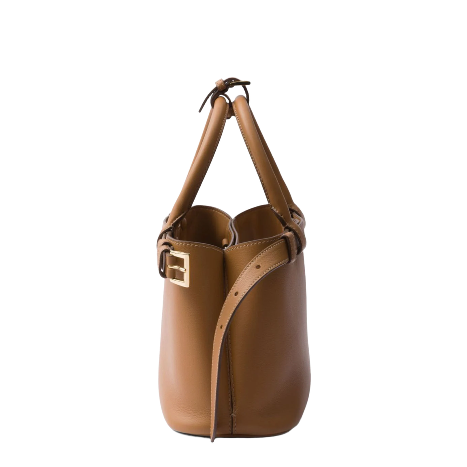 Small Belted Leather Two-Way Bag