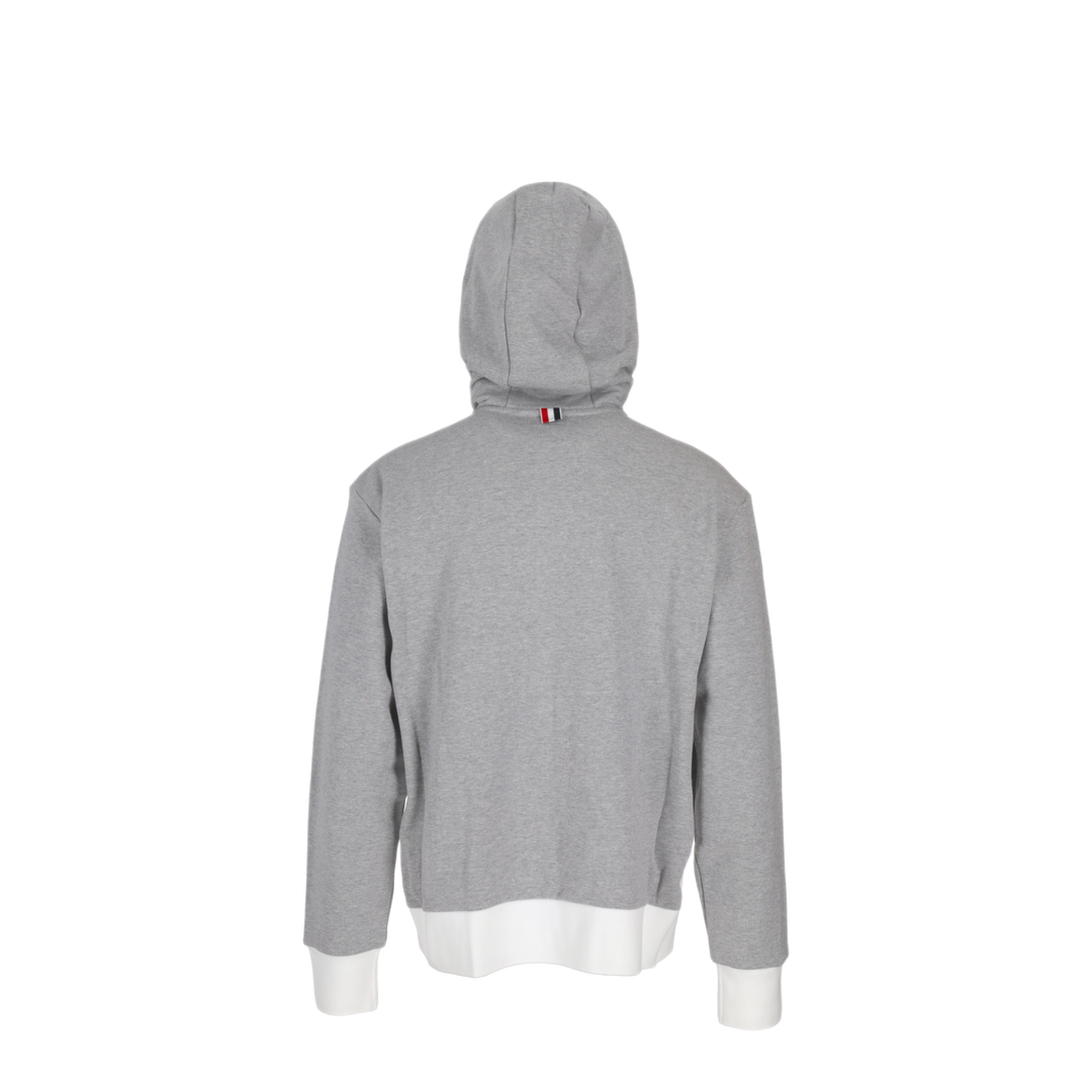 MAYFEYR - Thom Browne - Zip Up Hoodie With Engineered 4 Bar In Color Blocked Solid Classic Loopback Jersey - MJT517A03037055