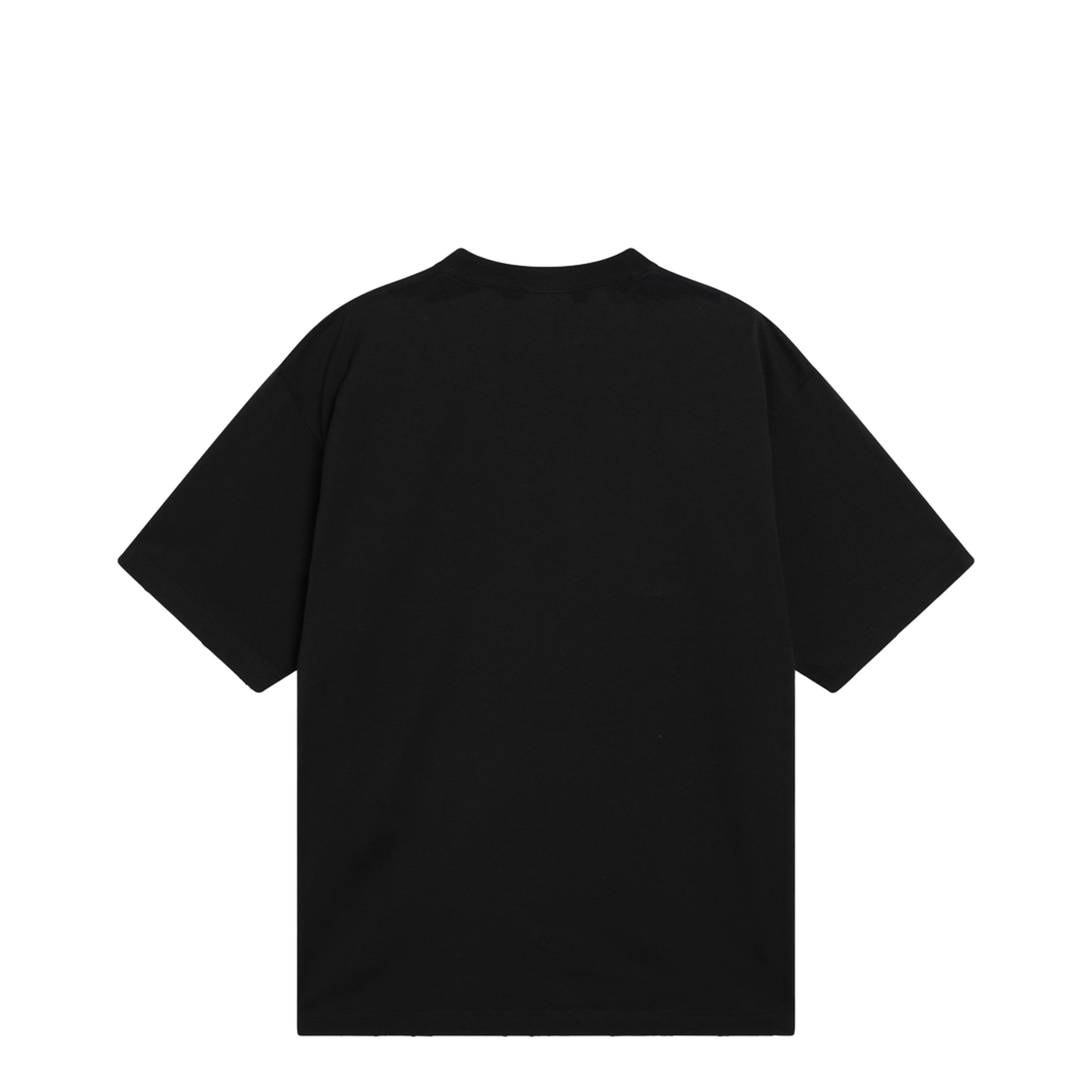 Black Oversized T-Shirt with Logo Print