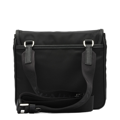 Re-Nylon and Saffiano Leather Shoulder Bag