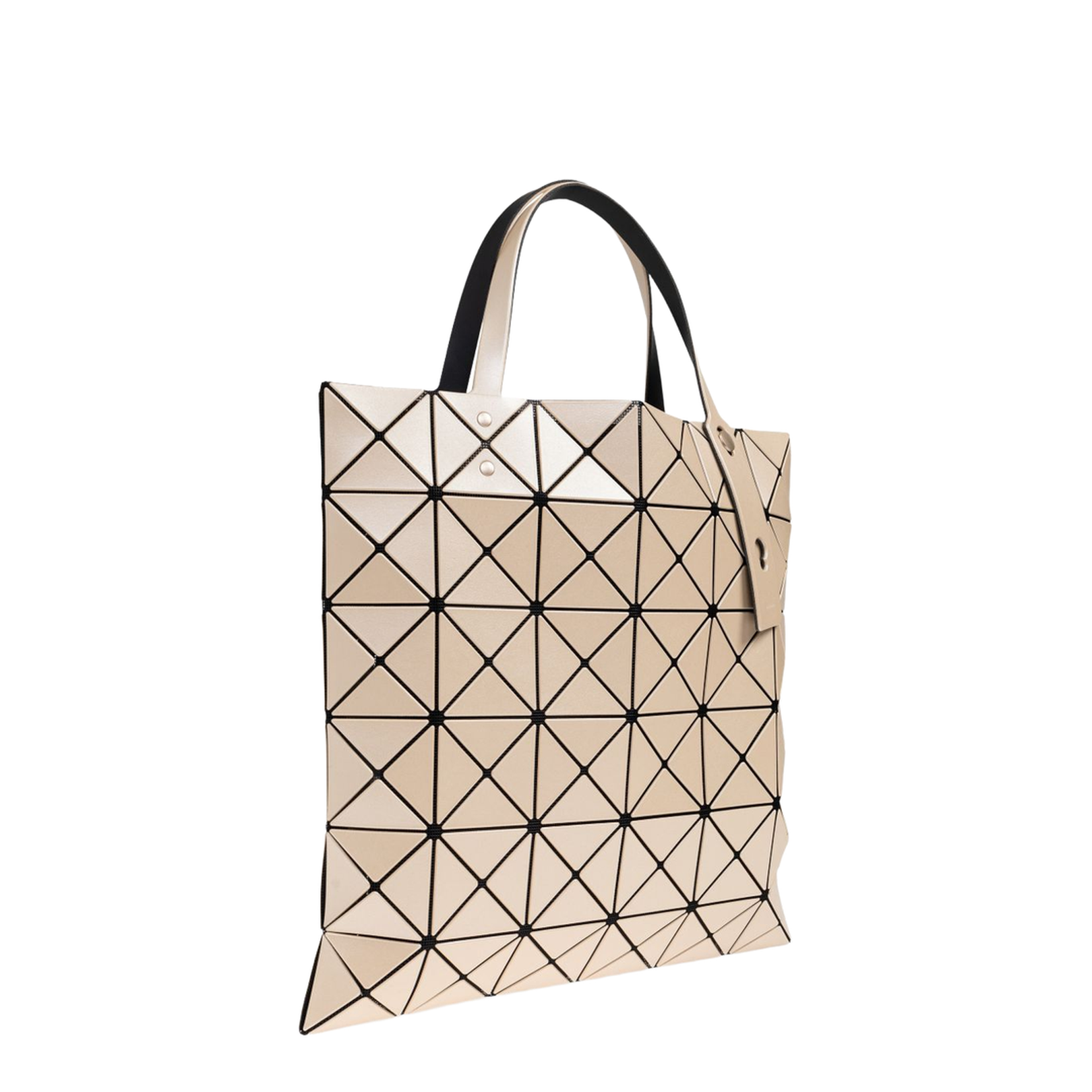 Lucent Metallic Adjustable Tote Beige
