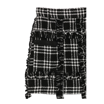 MAYFEYR - Alessandro Enriquez - Black Checked Pattern Skirt - SK84JQBLACK