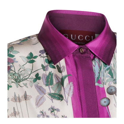 Printed Silk Twill Shirt