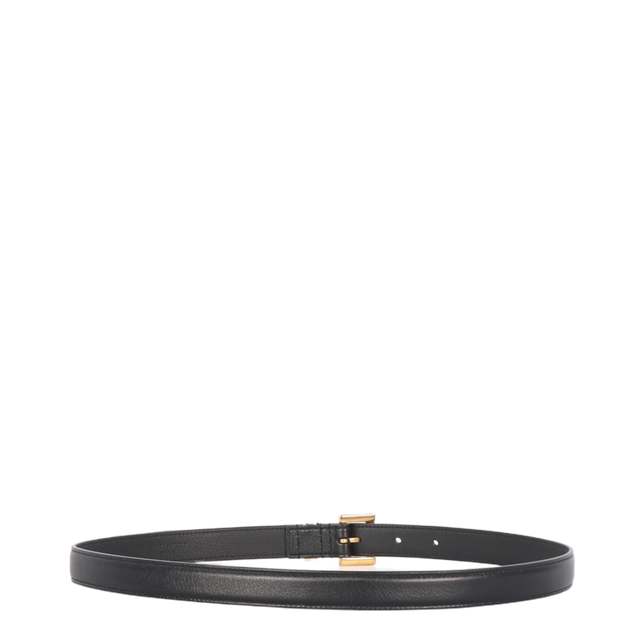 CASSANDRE thin belt in smooth leather in Black