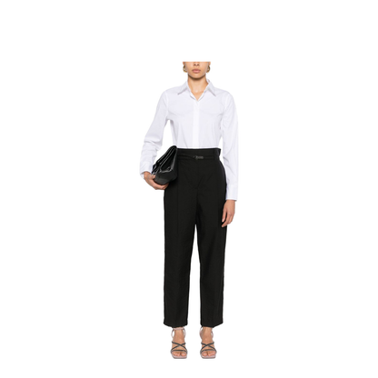 Stretch Cotton Poplin Shirt with Shiny Collar