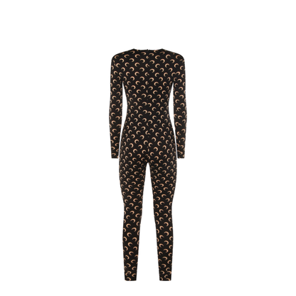 Moon Printed Catsuit - Black