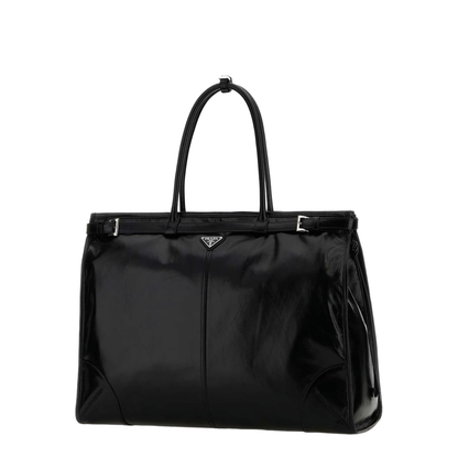 MAYFEYR - Prada - Black Leather Large Shopping Bag - 2VG1282CYRF0002