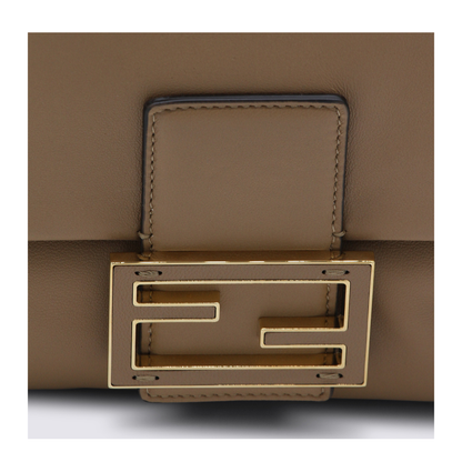 Baguette Large Leather Top Handle Bags - Brown