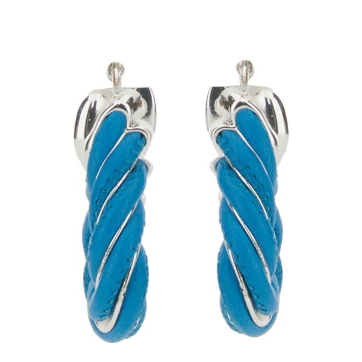 Triangular Twist Hoop Earrings