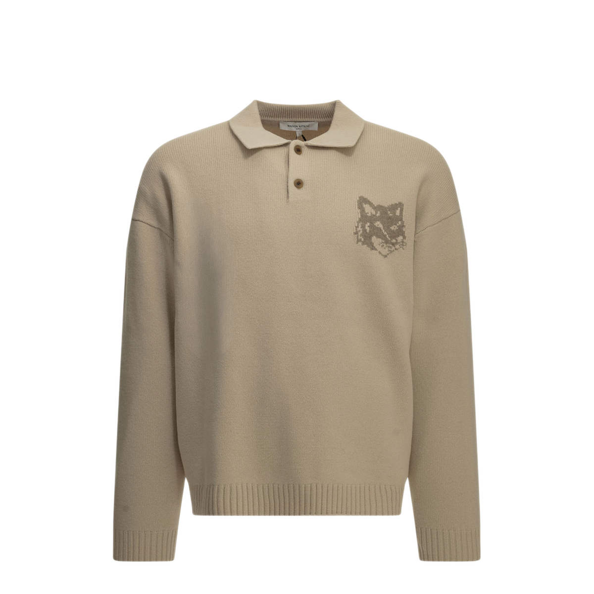 MAYFEYR - Maison Kitsuné - Fox Head Polo Sweater - MRMKL00KM03290625