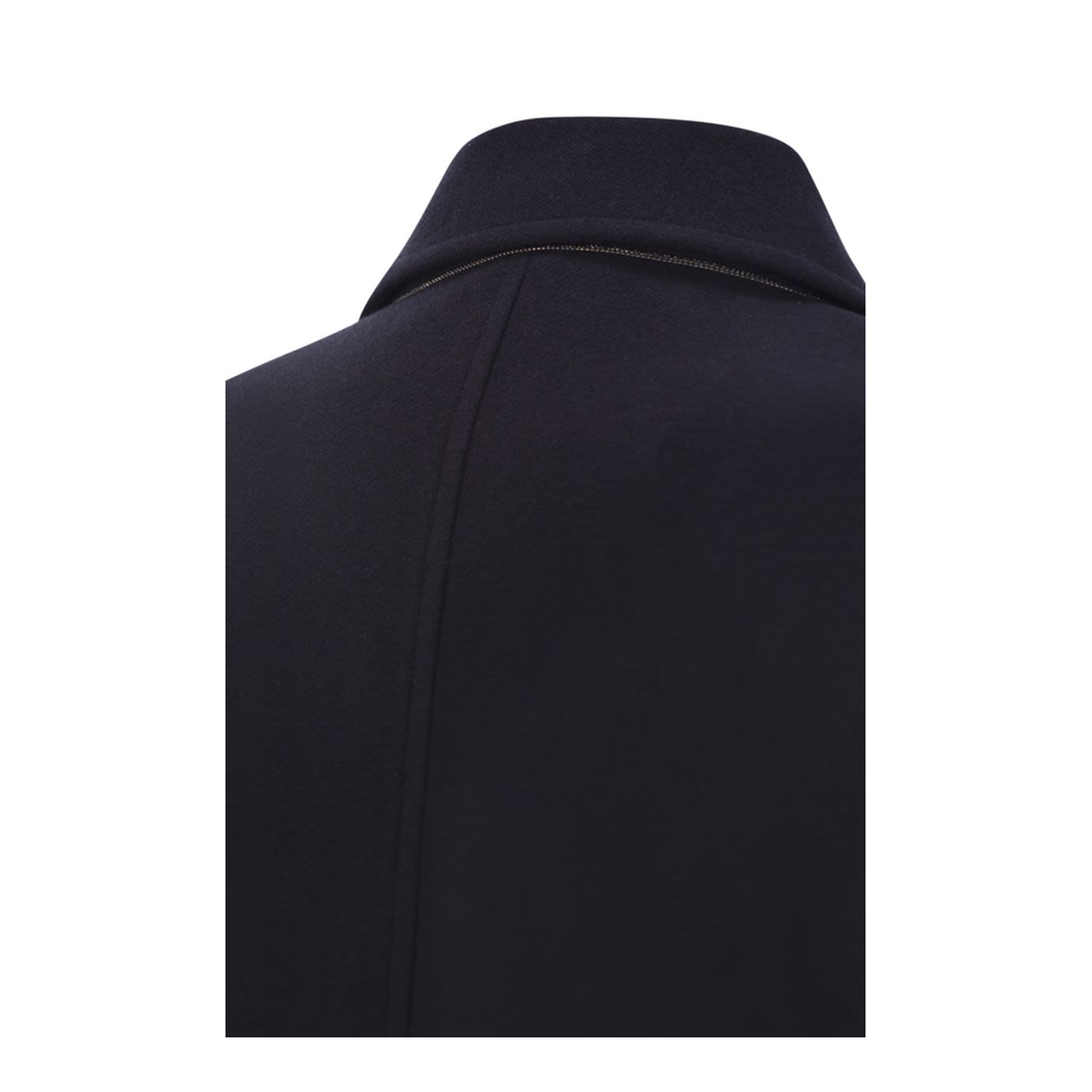 Long Double Breasted Coat Black