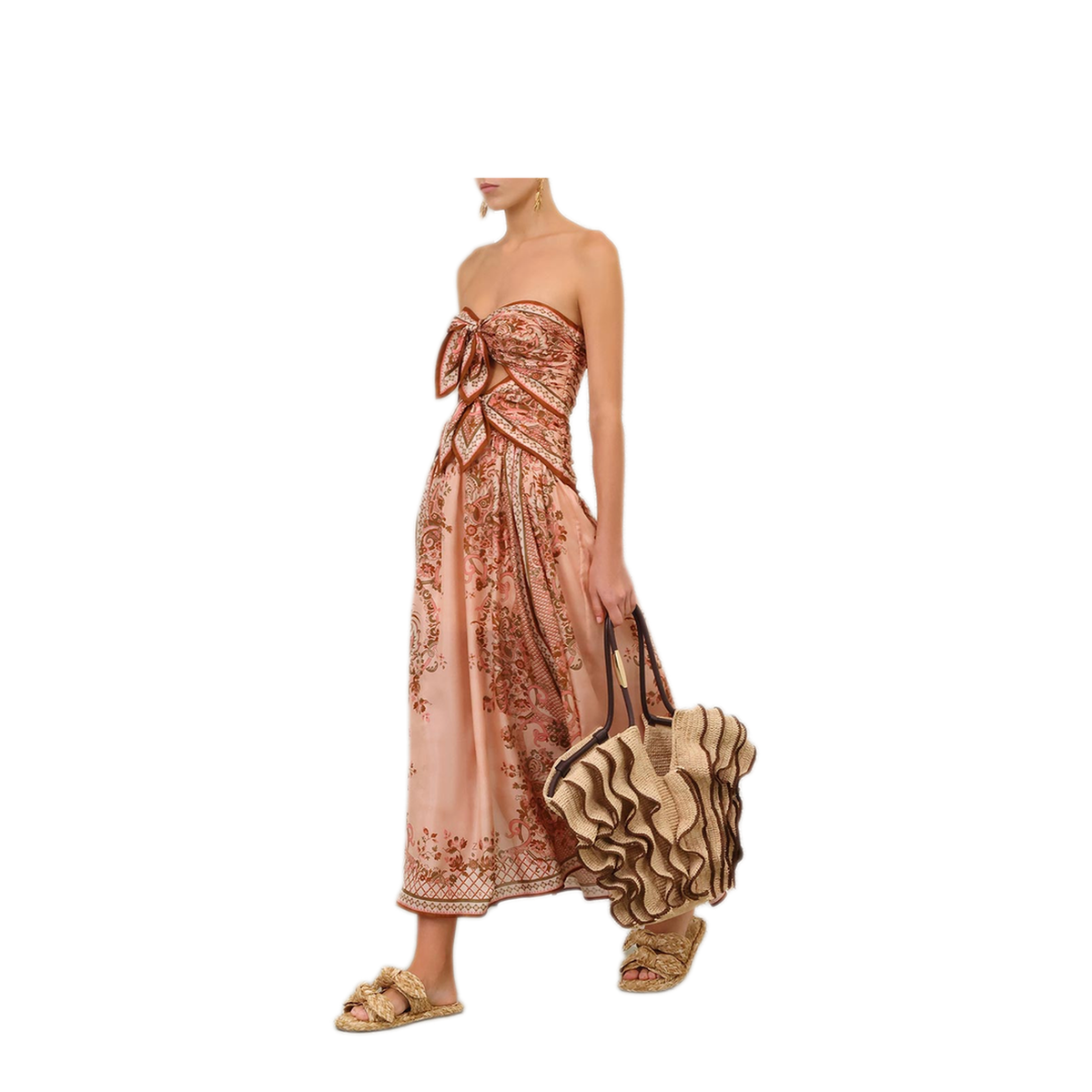 Aster Scarf Print Midi Dress