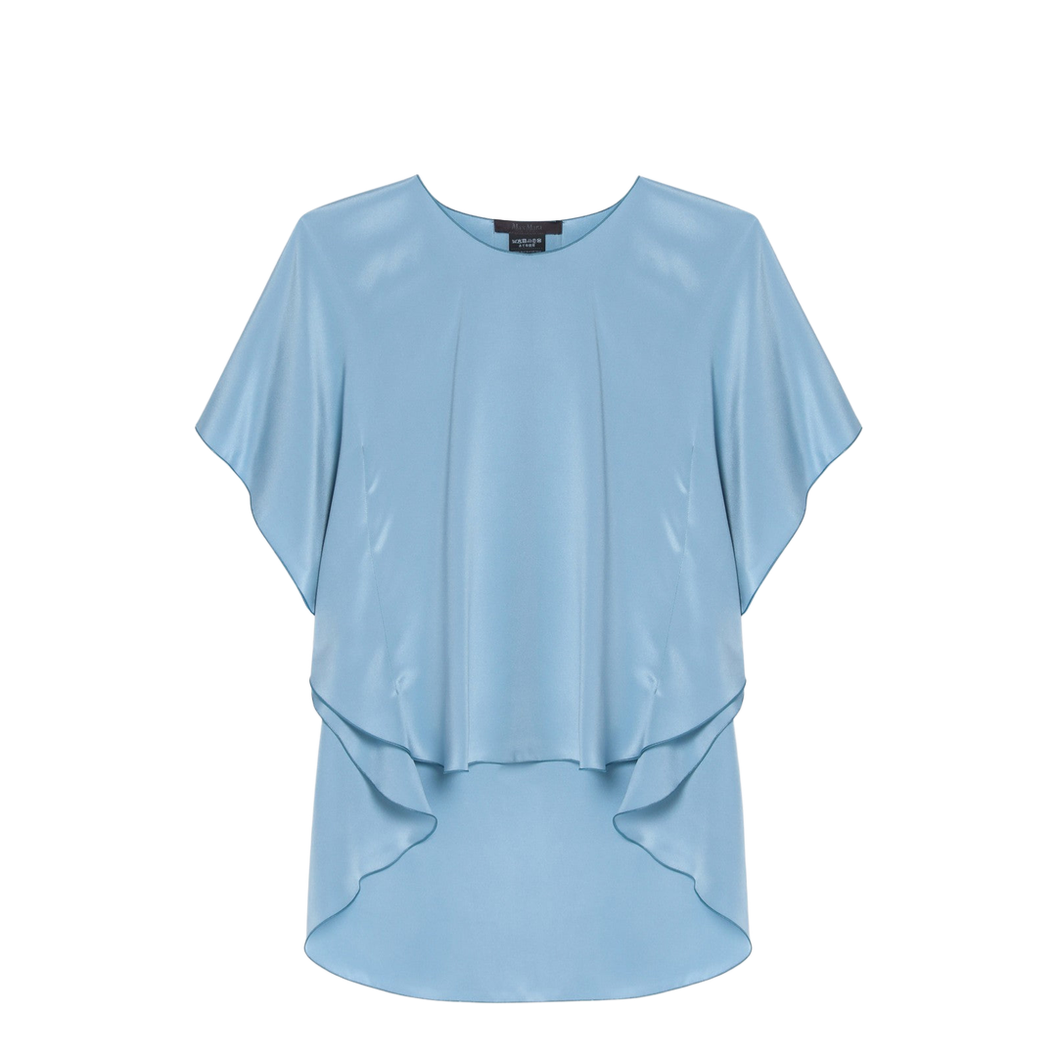 Light blue flowy silk blouse