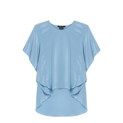 Light blue flowy silk blouse