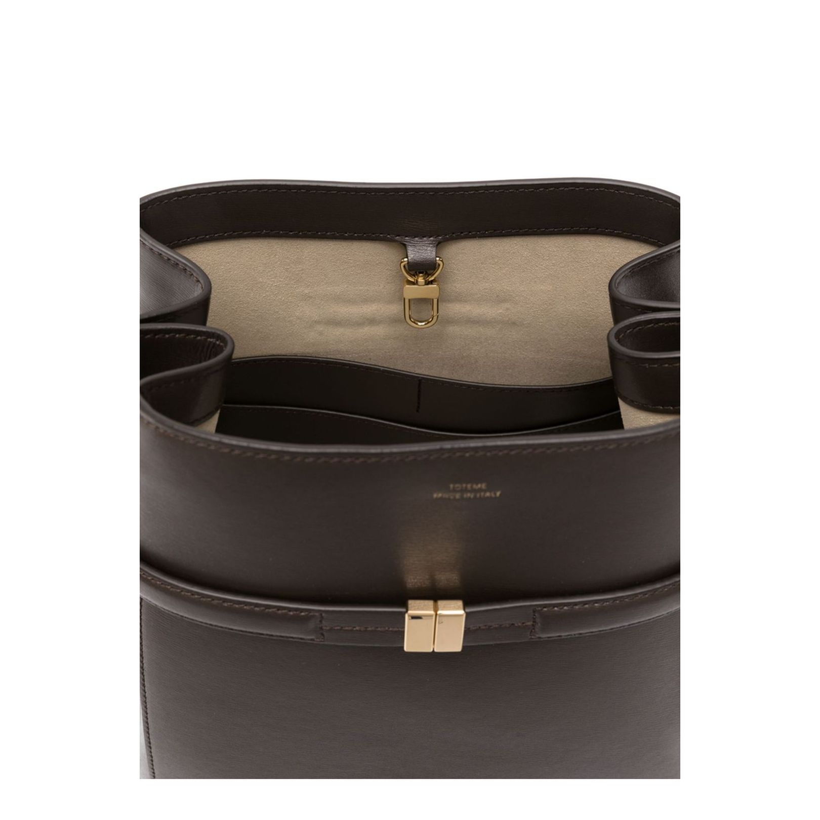 Leather Belted Bucket Bag