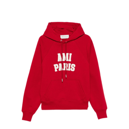MAYFEYR - Ami Paris - Red Logo Print Sweater - USW803DJE0273A202