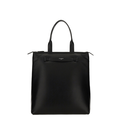 Calfskin Nappa Leather Shopper in Black