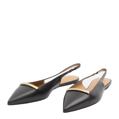 Leather Slingback Ballerinas